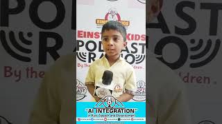 I.N.VIHAAN  JKG delivers his oration in Daily Development, aligning with AI project.#Einstein kids