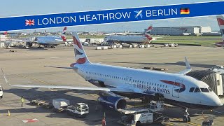 London Heathrow 🇬🇧 to Berlin Brandenburg 🇩🇪 | British Airways Airbus A320 ✈️ | [Departure & Arrival]