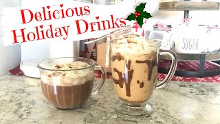 Fun and Easy Holiday Drink Recipes | Gingerbread Coffee | Rum Chata Hot Chocolate | Delicia at Home