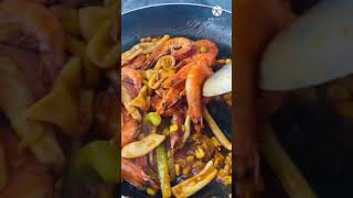 SHRIMP AND SQUID WITH OYSTER SAUCE #shrimprecipe #squidrecipe  #shorts