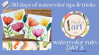 Day 3 WATERCOLOR RULE Inktober 2024 30 Watercolor Tips + Tricks - 30 Day Series