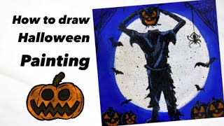 Halloween painting | acrylic painting for beginners | step by step