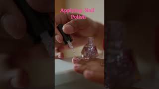 Applying Nail Polish #nailart #shorts #nails