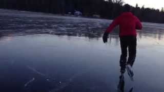 Ice Blades on Lake Else Lake with McBike