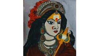 Maa Durga Drawing easy step by step |Part-2| |Water colour drawing |Navratri Special #maadurga