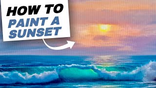 How I Paint A Romantic SUNSET Mural [5 Tips]