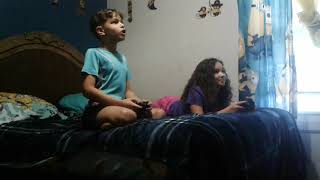 Funny video sister and brother getting mad at game I ALMOST GOT IN TROUBLE