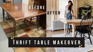 THRIFT TABLE MAKEOVER | thrifting the french country dining table of my dreams!