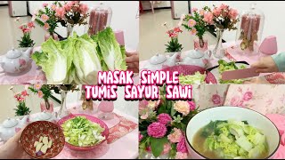 MASAK TUMIS SAYUR SAWI | MENU HARIAN | DAILY VLOG AKTIVITAS DAPUR PINK