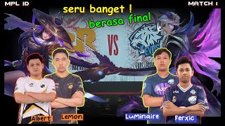 AKHIRNYA LEMON MAIN LUMINAIRE PUN MAIN RRQ HOSHI VS EVOS LEGENDS MATCH 1 MPL ID S9 albert vs ferxic