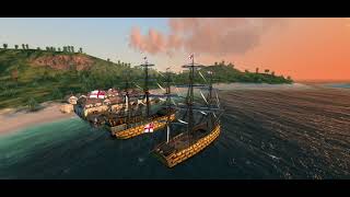 Sailing the HMS Sovereign of the Seas and HMS Victory in The Pirate: Caribbean Hunt!!!