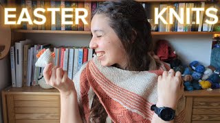 Easter knits, finished objects and current projects