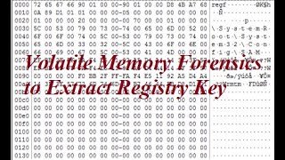 Volatile Memory Forensics to Extract Registry Key