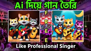 Ai দিয়ে যেকোনো গান তৈরি - Create Ai Song Using This Free Ai Music Generator | Suno AI