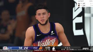 LOS ANGELES CLIPPERS vs PHOENIX SUNS !  GAME 2 PLAYOFFS!! SIM GAME LIVE NBA 2k!