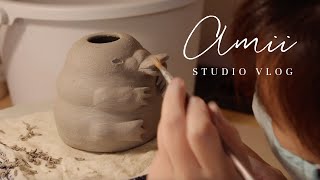 Ceramic Animal Pot Making | Ceramic Studio Vlog