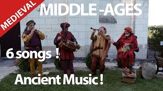 6 MEDIEVAL SONGS. MIDDLE AGES WITH FLUTES, BAGPIPES, LUTH, HURDY GURDY.