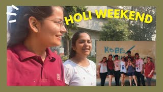 COLLEGE ~weekend~ in my life! || HOLI EDITION