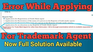 Error while applying for Trademark Agent as Practising CS or Advocate II Full Solution now available