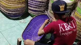 Proses pembuatan TUDUNG SAJI ROTAN syintetic yg ke 3