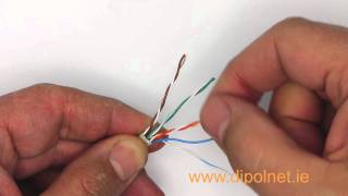 RJ45 plug on UTP cable - Installing