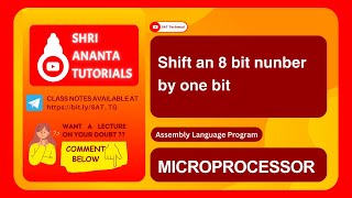 Shift an 8bit number by one bit #electronics #8085programming #assemblylanguage #8085microprocessor