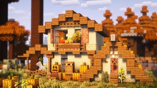 Minecraft: How to Build a Cosy Autumn Cottage | Relaxing Tutorial