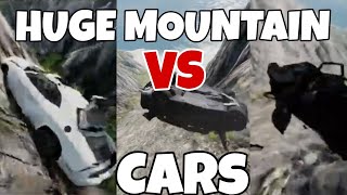 SUPER CARS VS HUGE MOUNTAIN PORSCHE, BENZ, DOGE, BMW CAR CRASH BeamNG.Drive