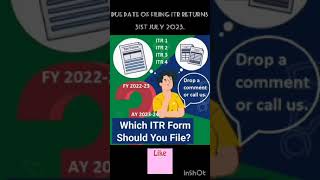 Which ITR form to fill ? #incometax #incometaxreturn