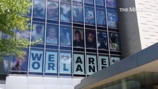 In #DC Human Rights Campaign honors 49 #Orlando shooting victims with photos in office window & reme