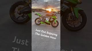 2006 Kawasaki ZX6R Supersport Ninja 🥷 Motorcycle 🏍️ Golden Hour Photo =]