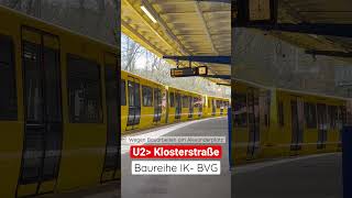 Ausfahrt der Baureihe IK auf der U2 am U- Bahnhof Olympiastadion in Berlin | ÖPNVinBB | #shorts