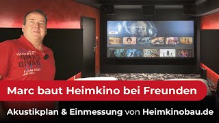 Wahre Freundschaft. Marc baut ein 2. Heimkino beim Freund nach einem Akustikplan von Holger.