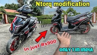 Modification in tvs ntorq 125 ll bhote kam paiso m 😁 #modification #vlog