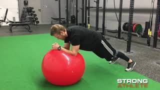 Swiss Ball Plank Forward and Back