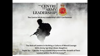 CAL Conference - WO1 (Army Sergeant Major) Glenn Haughton