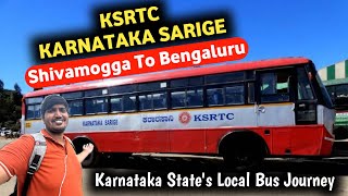 Shivmogga To Bangalore Bus Journey | Karnataka Sarige Bus | KSRTC Bus Journey | KSRTC Sarige Bus