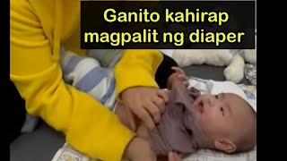 Ganito kahirap magpalit ng damit ng baby 👶🏻 😂