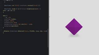 Spinning shaded octahedron with CSS vars + clean Sass code