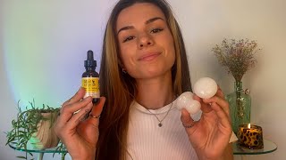 ASMR face massage with vitamin-c oil 🔅