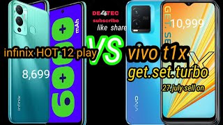 Vivo T1x 4g,3g,2g VS infinix hot 12play 4g,3g,2g