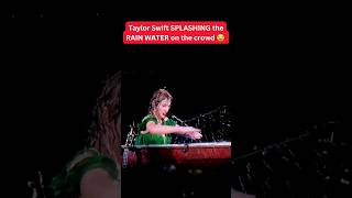 Taylor Swift SPLASHING the RAIN WATER at the Eras Tour #taylorswift #erastour #shorts #viral