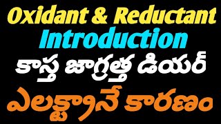 Oxidant and Reductant in Telugu || Oxidising and Reducing agents | ఆక్సీకరిణి | క్షయకరిణి | Class 11