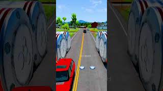 car vs 4 bollard ep2 #shorts #beamngdrive