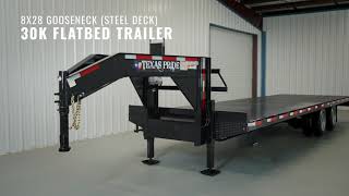 30k LB GVWR Gooseneck Flatbed Trailer