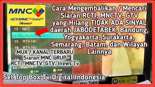 Mencari Siaran RCTI, MNCTV yang hilang karena tidak ada sinyal di beberapa daerah