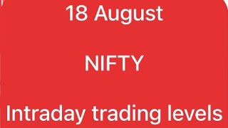 18 August nifty analysis video for tomorrow #nifty #nifty50 #stockmarket #viralvideos #sharemarket