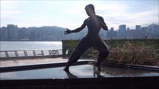 HONGKONG: pomnik BRUCE LEE, Avenue of Stars i helikopter przy HKCEC (gdzie walczył Jackie Chan)