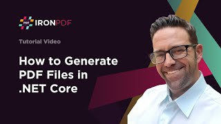 How to generate PDF Files in .NET Core using IronPDF