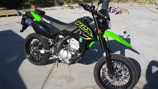 Kawasaki KLX 300sm hand guard installation.